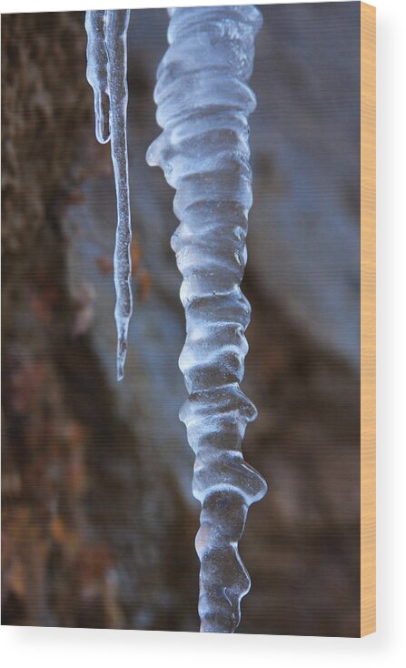 Icicles Wood Print featuring the photograph Icicles 2 by James Knight