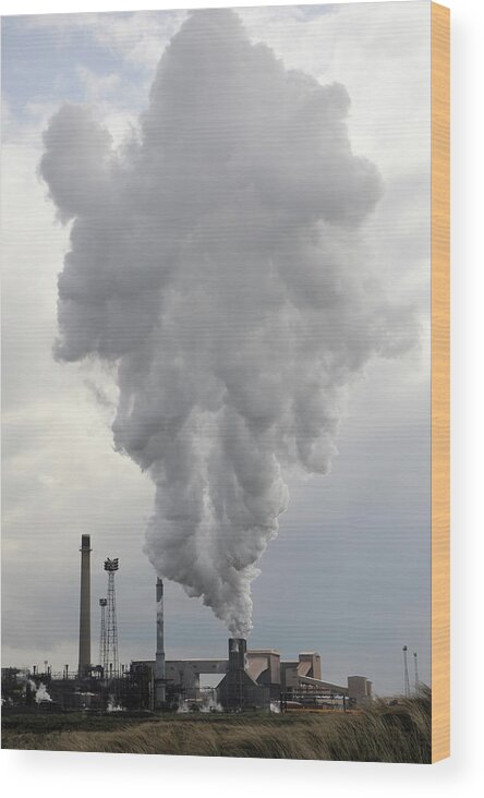 Europe Wood Print featuring the photograph Industrial Plant by Public Health England
