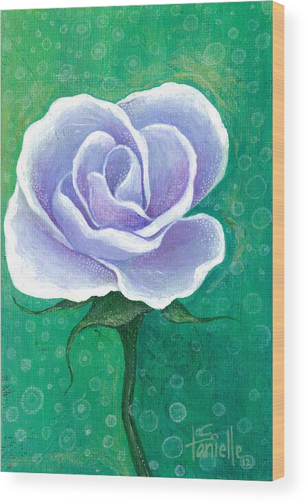 Floral Wood Print featuring the painting Inner Beauty by Tanielle Childers