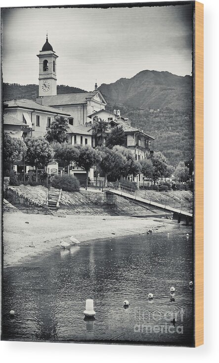 Italy Wood Print featuring the photograph Italian church on Lake Maggiore by Silvia Ganora