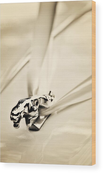 Jaguar Wood Print featuring the photograph Jaguar Wedding Car by Meirion Matthias