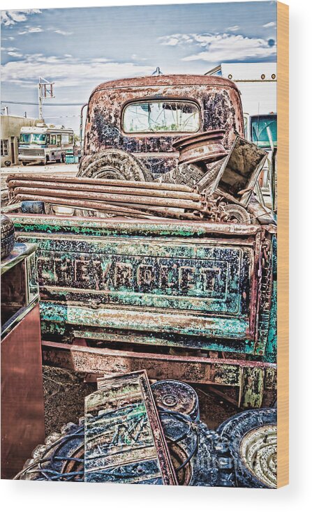 Chevy Bed Wood Print featuring the photograph Junk or Treasure by Lawrence Burry