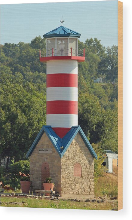 Lighthouse Wood Print featuring the photograph Just for Show by E Faithe Lester