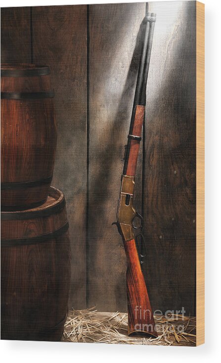 Western Wood Print featuring the photograph Keeping the Stockroom by Olivier Le Queinec