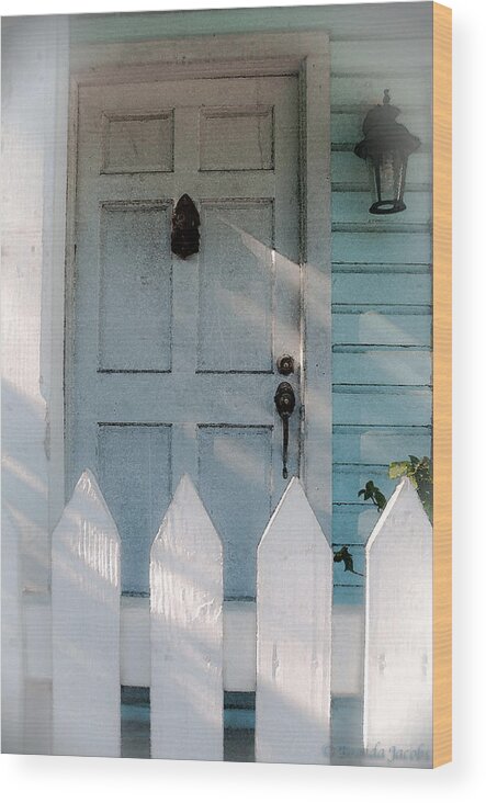 Florida Wood Print featuring the photograph Key West Welcome to My Home by Brenda Jacobs