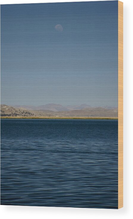 Peru Wood Print featuring the photograph Lake Moonrise by Owen Weber