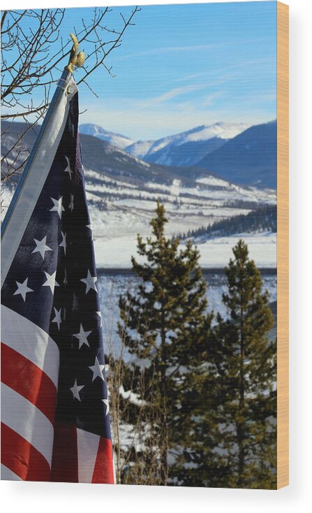 American Flag Wood Print featuring the photograph Land Of The Free by Fiona Kennard