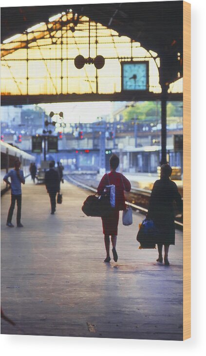 Kg Wood Print featuring the photograph Last Train from Paris by KG Thienemann