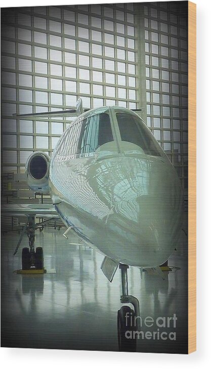 Airplane Wood Print featuring the photograph Lear Jet 2 by Susan Garren