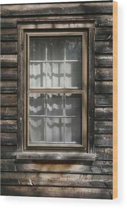 Window Wood Print featuring the photograph Little Cottage Window by Kristia Adams