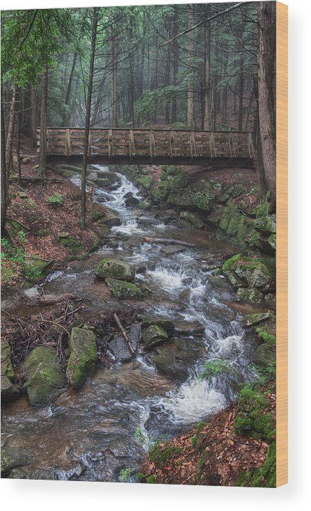 New England Wood Print featuring the photograph Lonely Bridge over troubled water by Jeff Folger