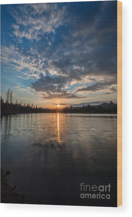 Lower Wood Print featuring the photograph Lower Sunset Lake by Dianne Phelps