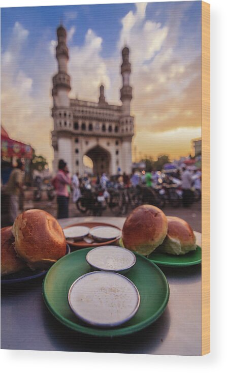 Arch Wood Print featuring the photograph Malai Bun, Hyderabadi Breakfast by Lsprasath Photography