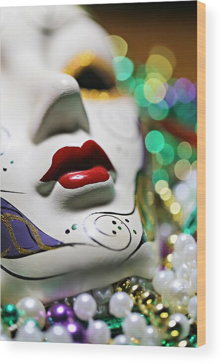 Beads Wood Print featuring the photograph Mardi Gras II by Trish Mistric