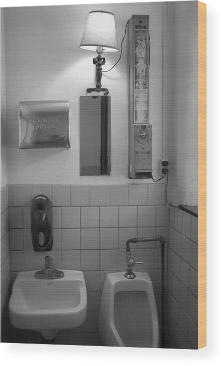 Men's Wood Print featuring the photograph Mens Room by Hugh Smith
