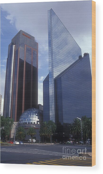 Mexico City Wood Print featuring the photograph Mexico City Stock Exchange by John Mitchell