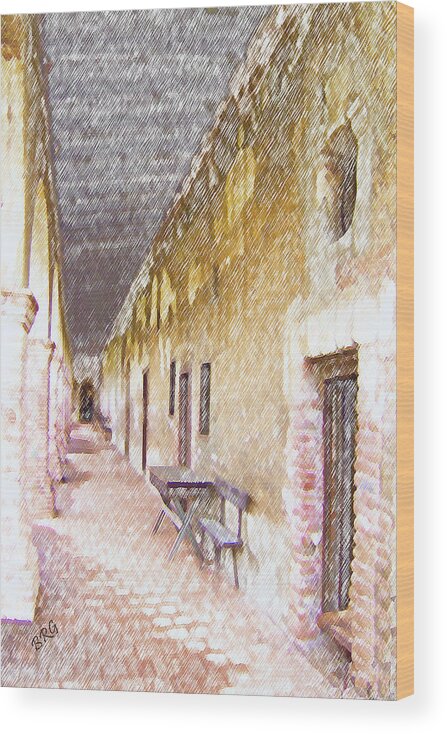 Architecture Wood Print featuring the photograph Mission San Juan Capistrano No 5 by Ben and Raisa Gertsberg