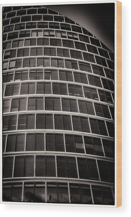 Moor House Wood Print featuring the photograph Moor House EC2 BW by Lenny Carter