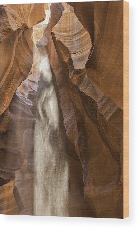 Slot Canyon Wood Print featuring the photograph Mystic Light by Mark Harrington
