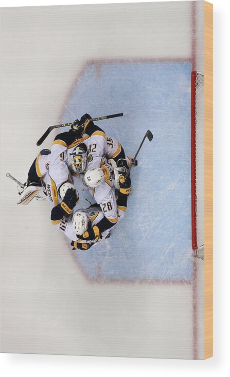 Playoffs Wood Print featuring the photograph Nashville Predators V Anaheim Ducks - by Sean M. Haffey