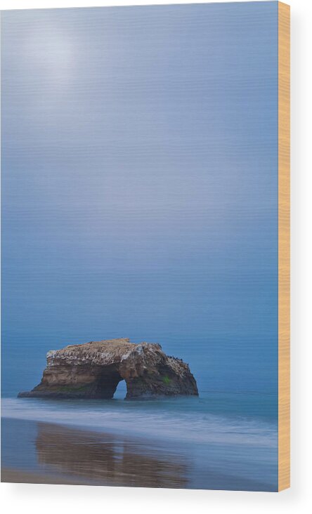 Landscape Wood Print featuring the photograph Natural Bridge and Its Reflection by Jonathan Nguyen