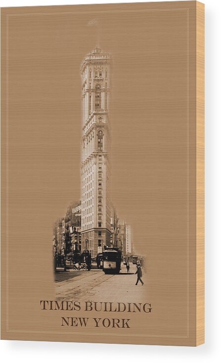 New York Wood Print featuring the photograph New York Landmarks 4 by Andrew Fare