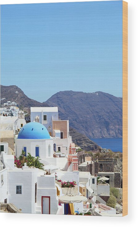 Greek Culture Wood Print featuring the photograph Oia Cityscape. Santorini. Greece by Nimu1956