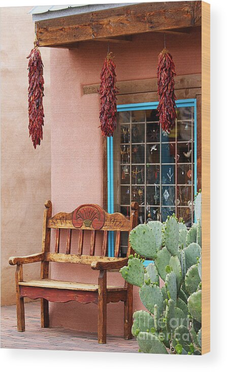 Albuquerque Wood Print featuring the photograph Old Town Albuquerque Shop Window by Catherine Sherman