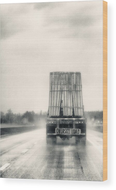 18 Wheeler Wood Print featuring the photograph Oversized Load by Robert FERD Frank
