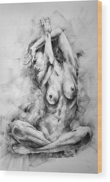 Erotic Wood Print featuring the drawing Page 22 by Dimitar Hristov