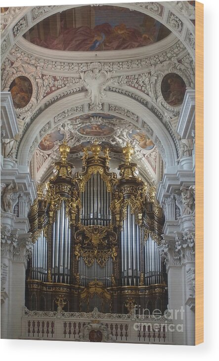 Europe Wood Print featuring the photograph Passau cathedral Saint Stephan 2 by Rudi Prott