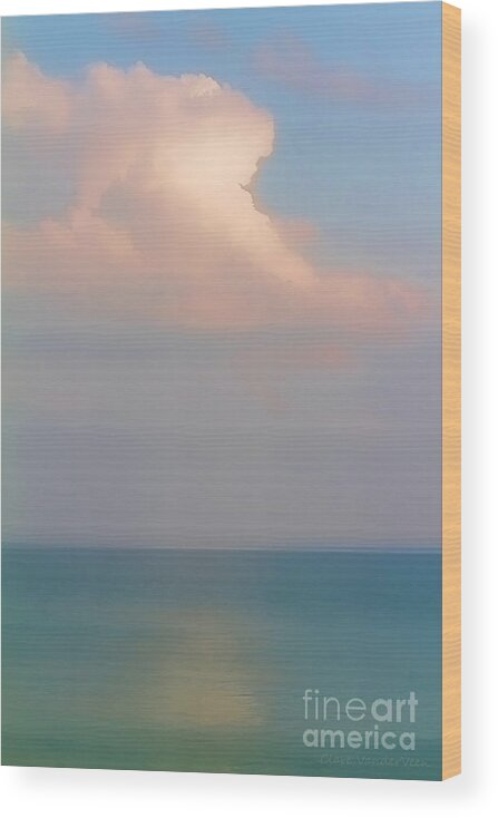 Seascape Wood Print featuring the photograph Pastel Seascape by Clare VanderVeen