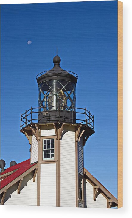 Point Cabrillo Lighthouse Wood Print featuring the photograph Point Cabrillo Lighthouse by Christina Ochsner