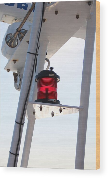 Boat Wood Print featuring the photograph Port Light by Debbie Cundy