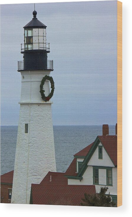 Portland Head Lighthouse Wood Print featuring the photograph Portland Head Lighthouse by Amazing Jules
