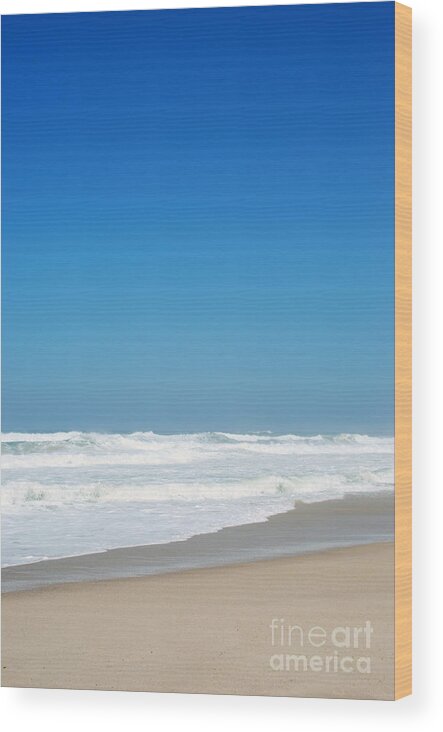 Praia Wood Print featuring the photograph Praia del Rey beach by Luis Alvarenga