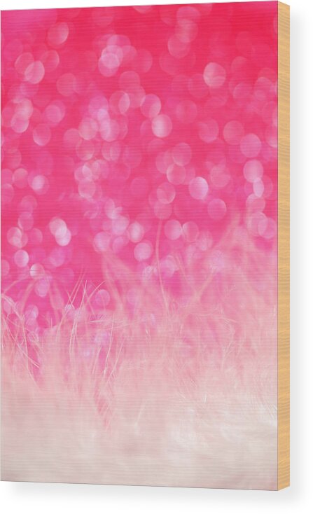 Abstract Wood Print featuring the photograph Pretty In Pink by Dazzle Zazz