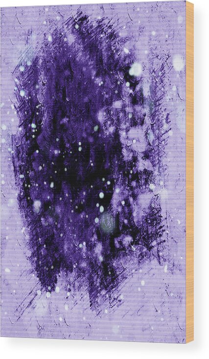 Interior Wood Print featuring the painting Purple Impression by Xueyin Chen