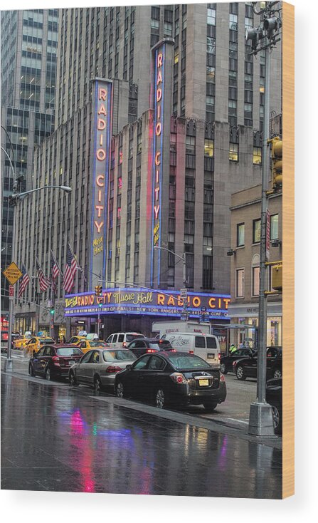 New York Wood Print featuring the photograph Radio City Music Hall New York City by Becca Buecher