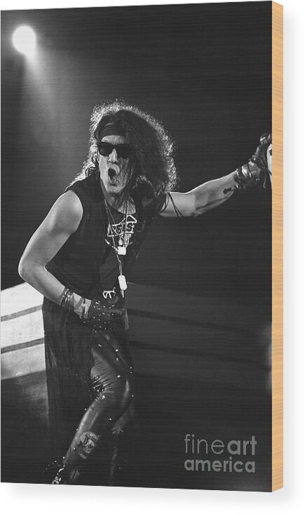 Singer Wood Print featuring the photograph Ratt - Stephen Pearcy by Concert Photos