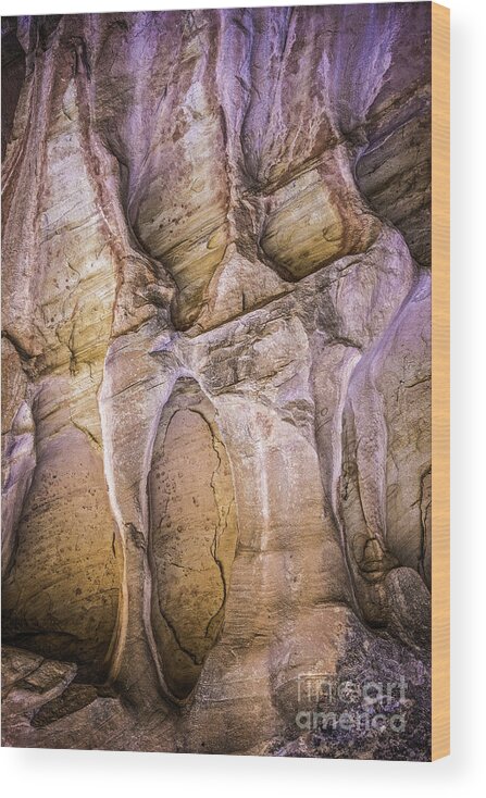 Colorful Rock Formation Wood Print featuring the photograph Rock Formation 3 by David Waldrop