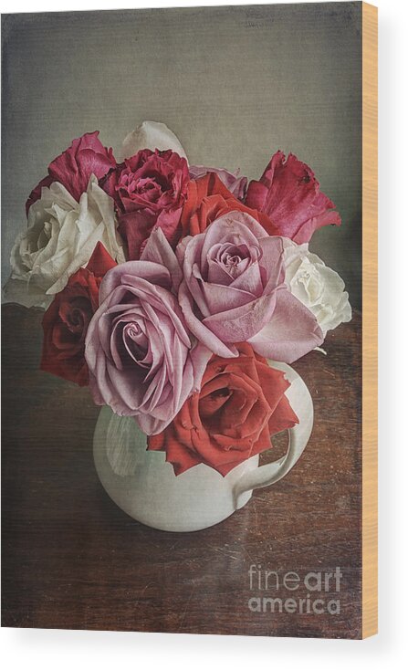 Rose Wood Print featuring the photograph Rose Bounty by Terry Rowe