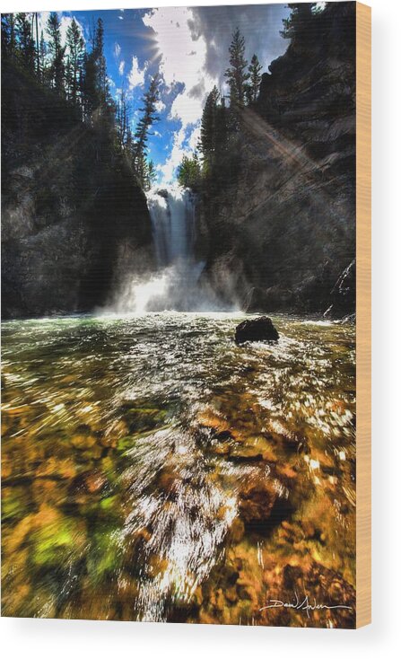 Clear Water Wood Print featuring the photograph Running Eagle by David Andersen