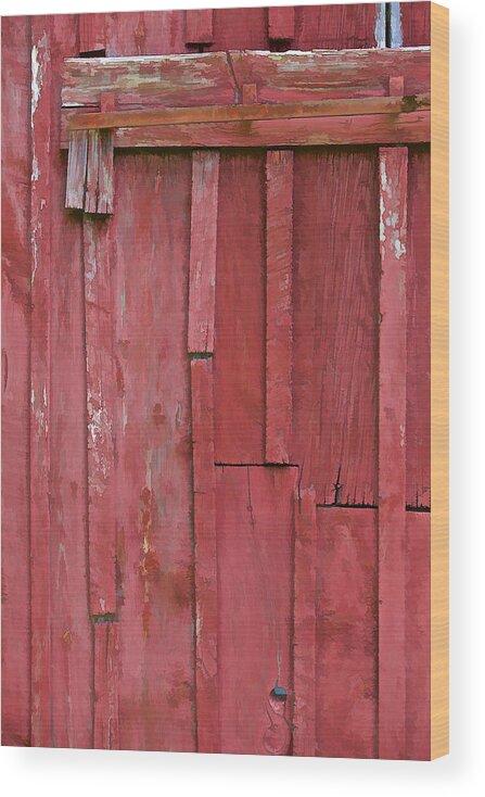 Abandon Wood Print featuring the photograph Rustic Red Barn Wall II by David Letts