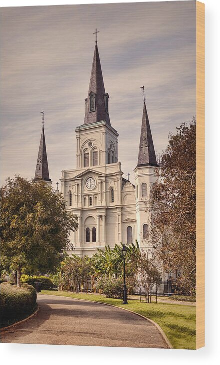 Saint Louis Cathedral Wood Print featuring the photograph Saint Louis Cathedral by Heather Applegate