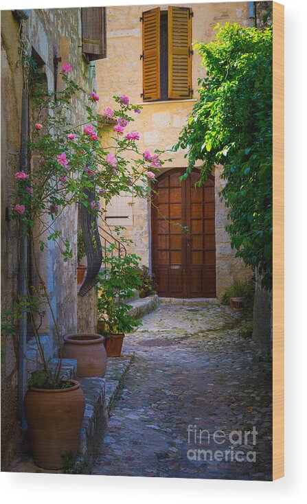 Alpes-maritimes Wood Print featuring the photograph Saint Paul Alley by Inge Johnsson