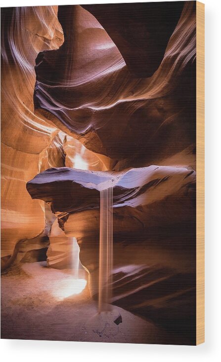 Antelope Wood Print featuring the photograph Sand Fall by Walde Jansky