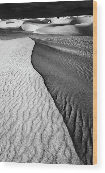 Desert Wood Print featuring the photograph Sand Waves by Lydia Jacobs