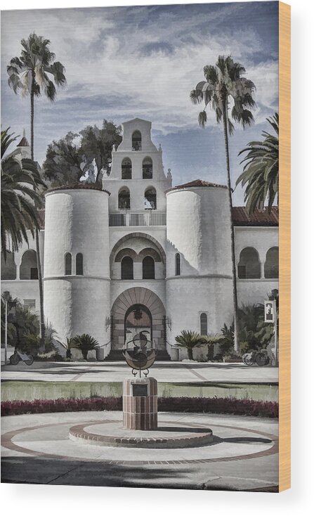Hepner Hall Wood Print featuring the digital art Hepner Hall by Photographic Art by Russel Ray Photos