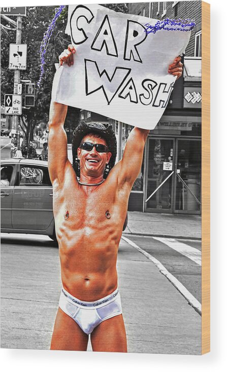 Nude Wood Print featuring the photograph Seductive Car Wash by Keith Armstrong